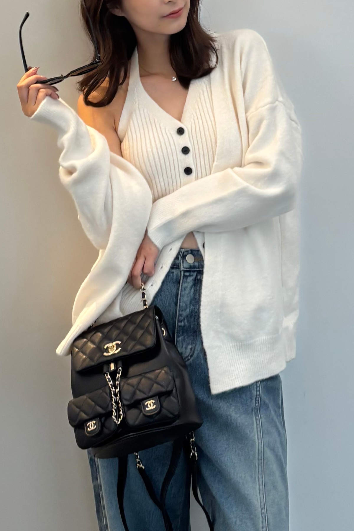 リブニットカーデセット – maison-nua_shop