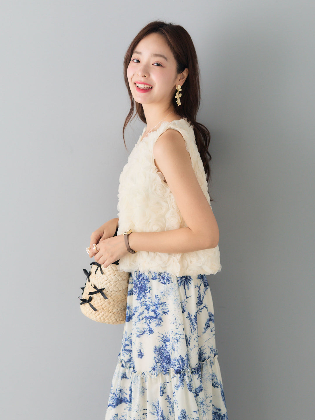 フラワーチュールNSトップス/WHITE