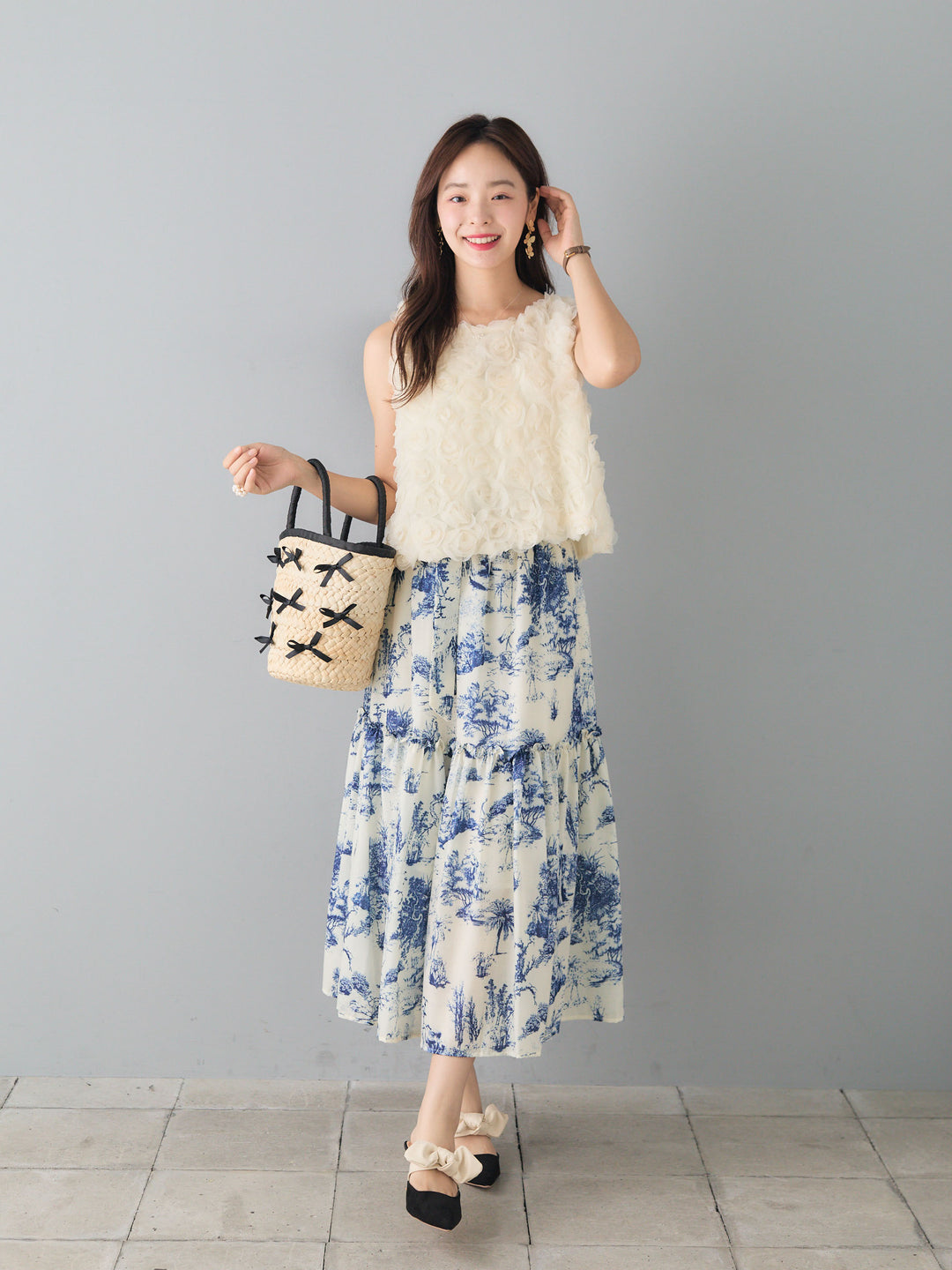 フラワーチュールNSトップス/WHITE