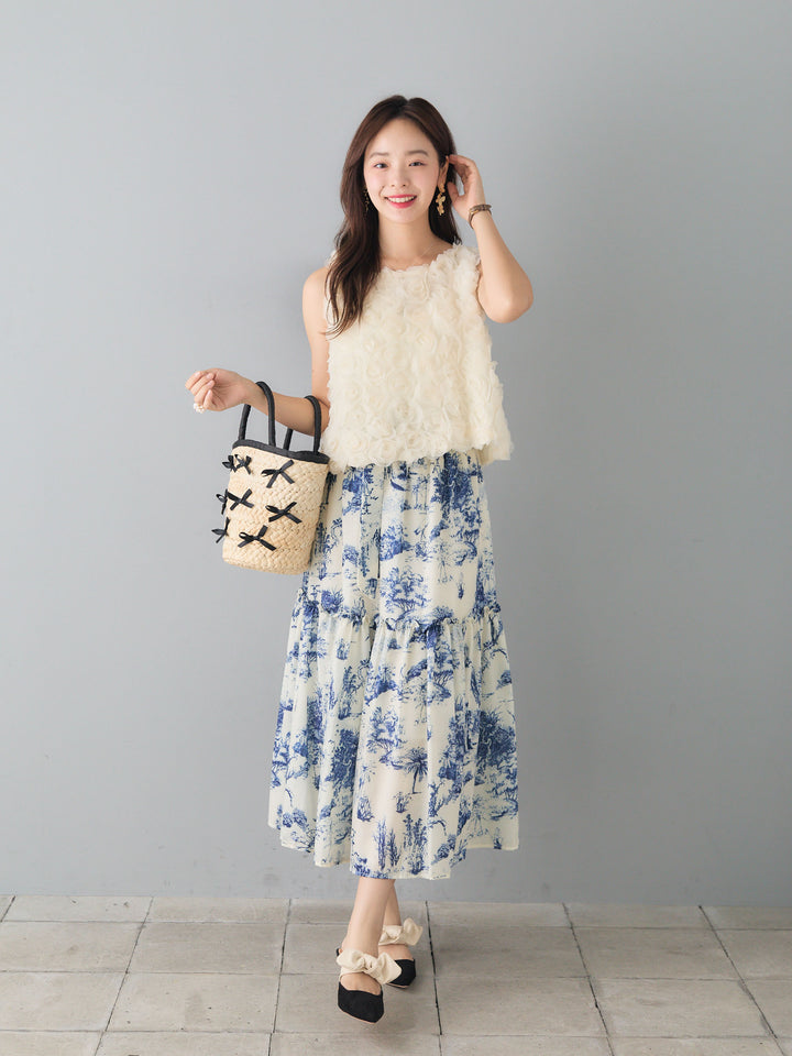 フラワーチュールNSトップス/WHITE