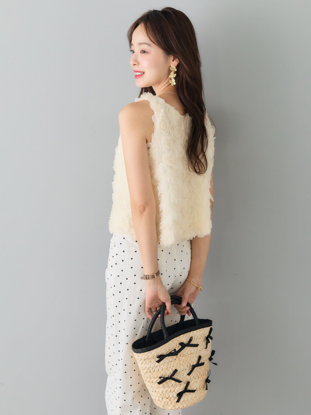 予約]フラワーチュールNSトップス/WHITE – maison-nua_shop