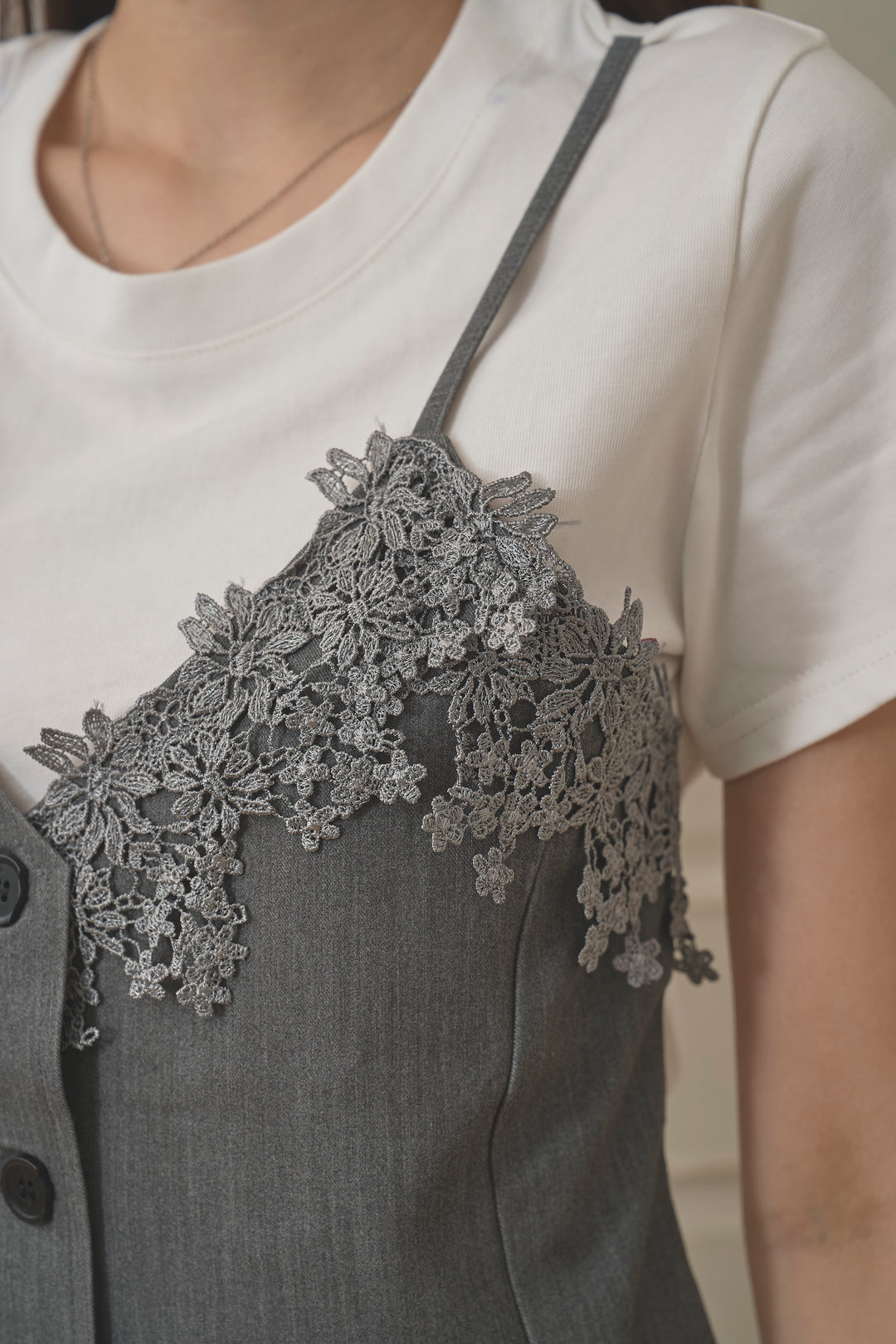 アシメビスチェドッキングTシャツ