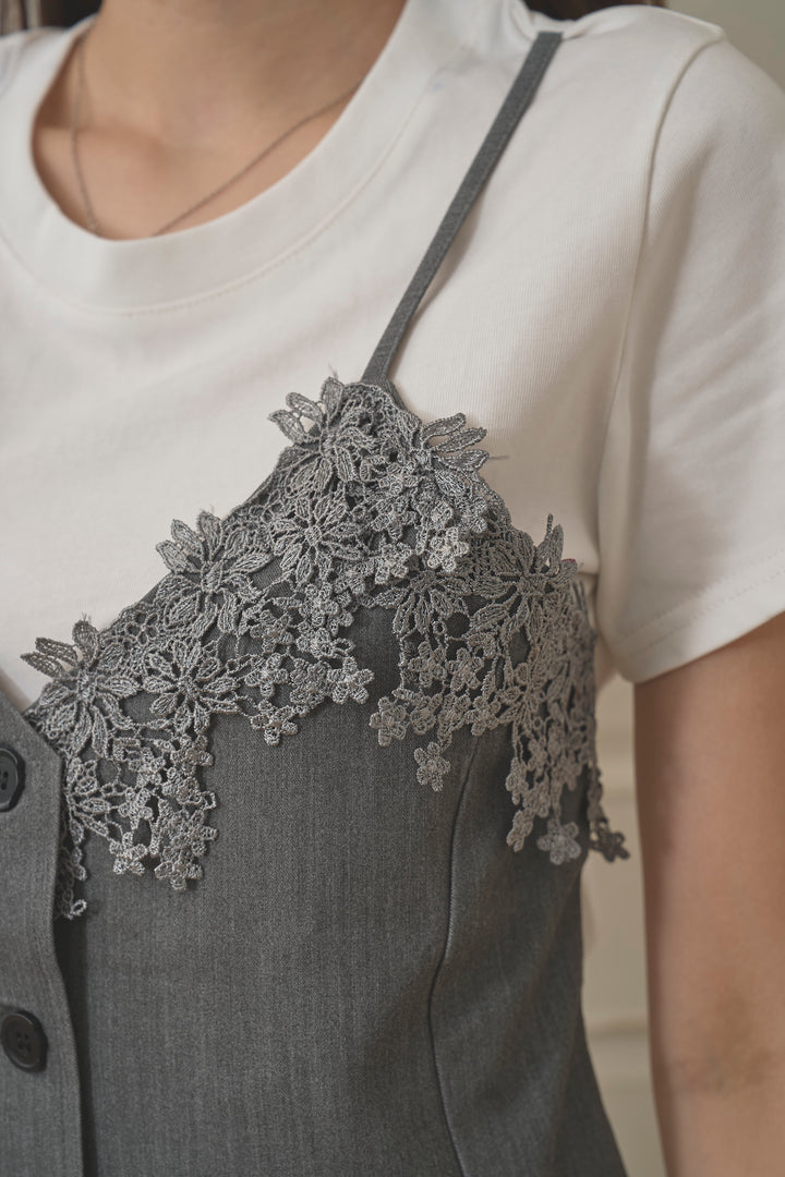 アシメビスチェドッキングTシャツ