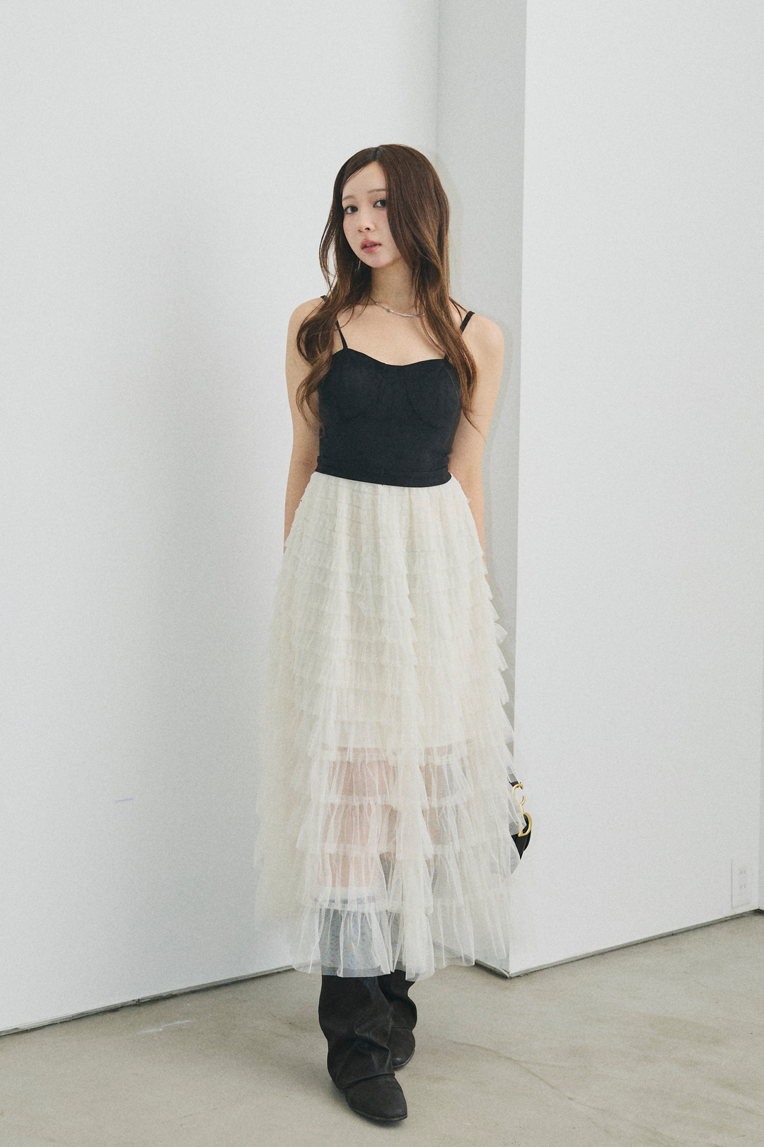 ボリュームフリルワンピース