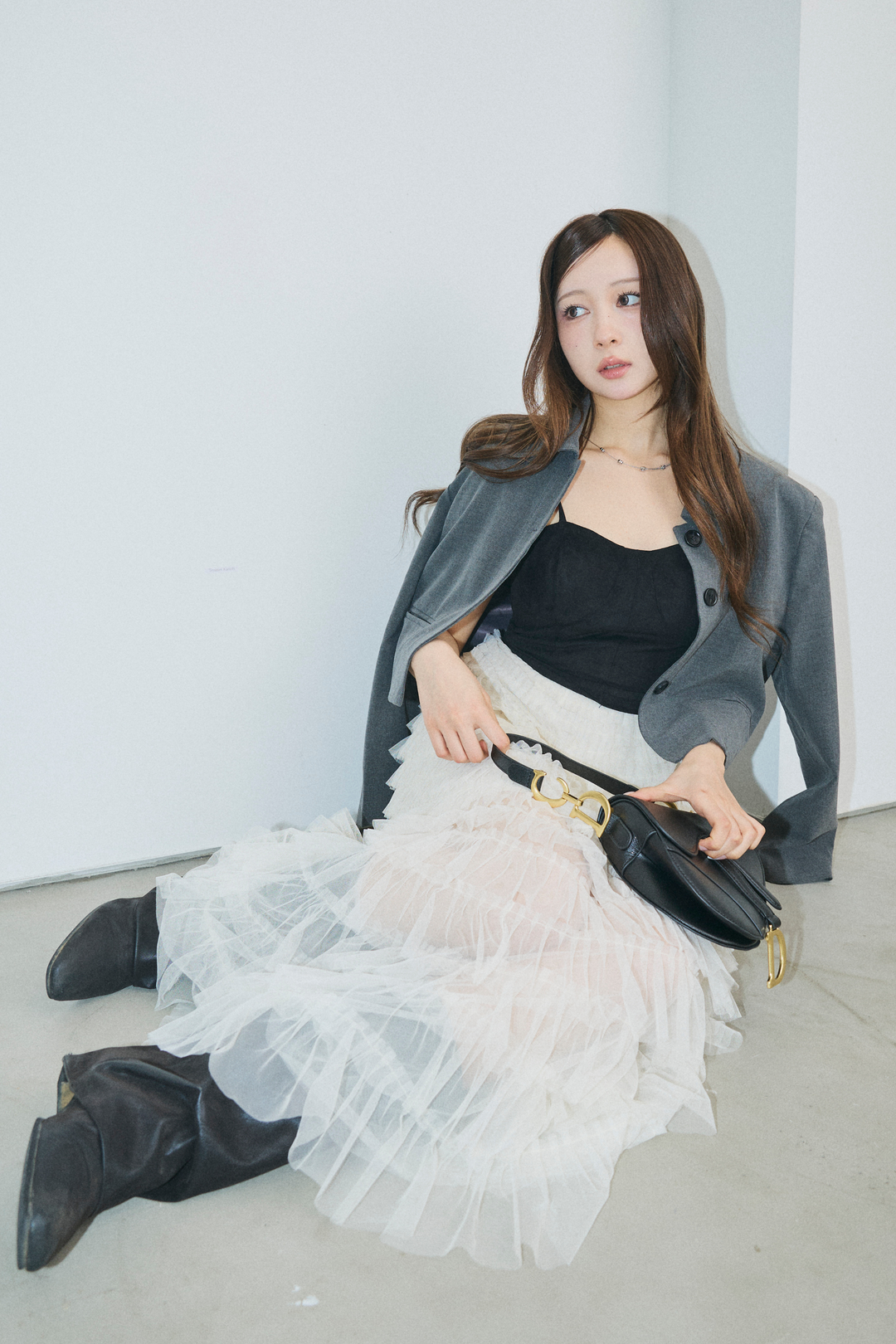 ボリュームフリルワンピース