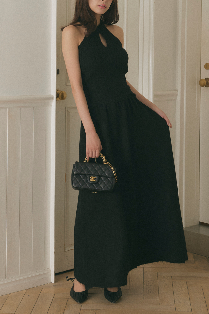 ホルターネックニットスカート3点セット