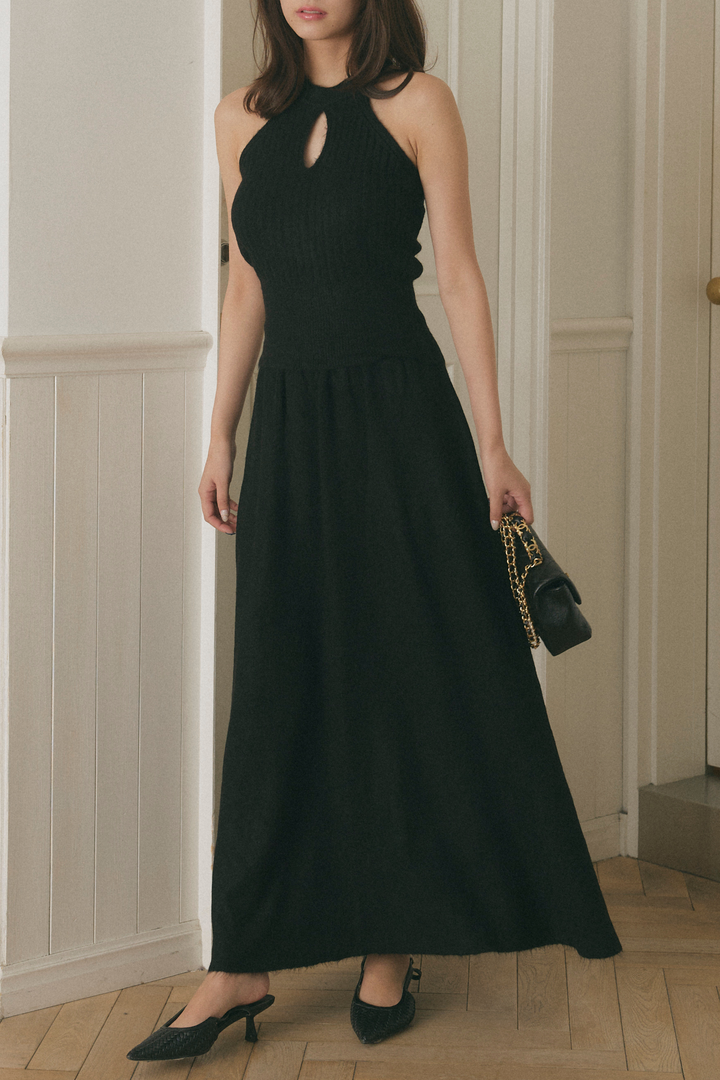 ホルターネックニットスカート3点セット