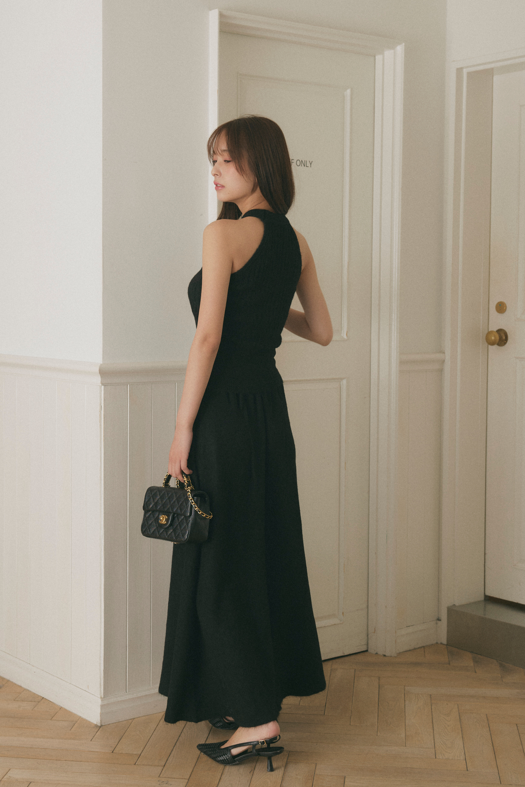 ホルターネックニットスカート3点セット