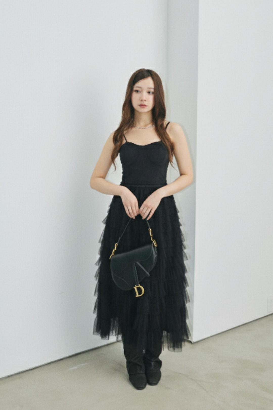 ボリュームフリルワンピース