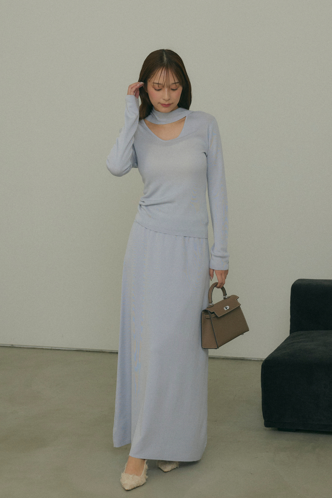 スフレタッチニットスカート