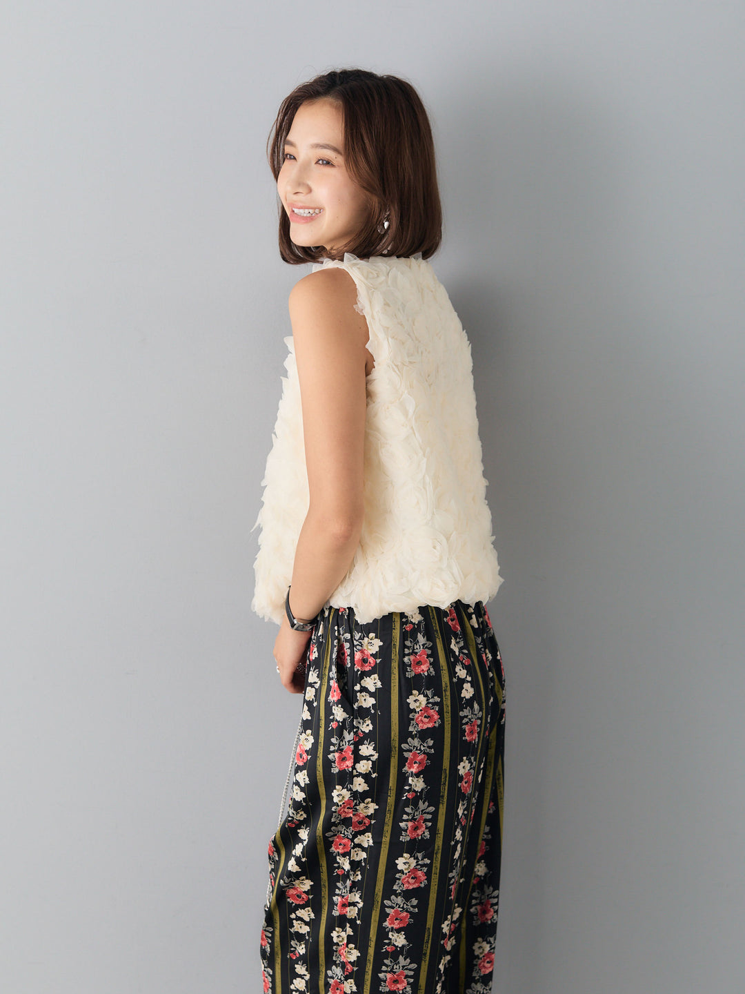 フラワーチュールNSトップス/WHITE