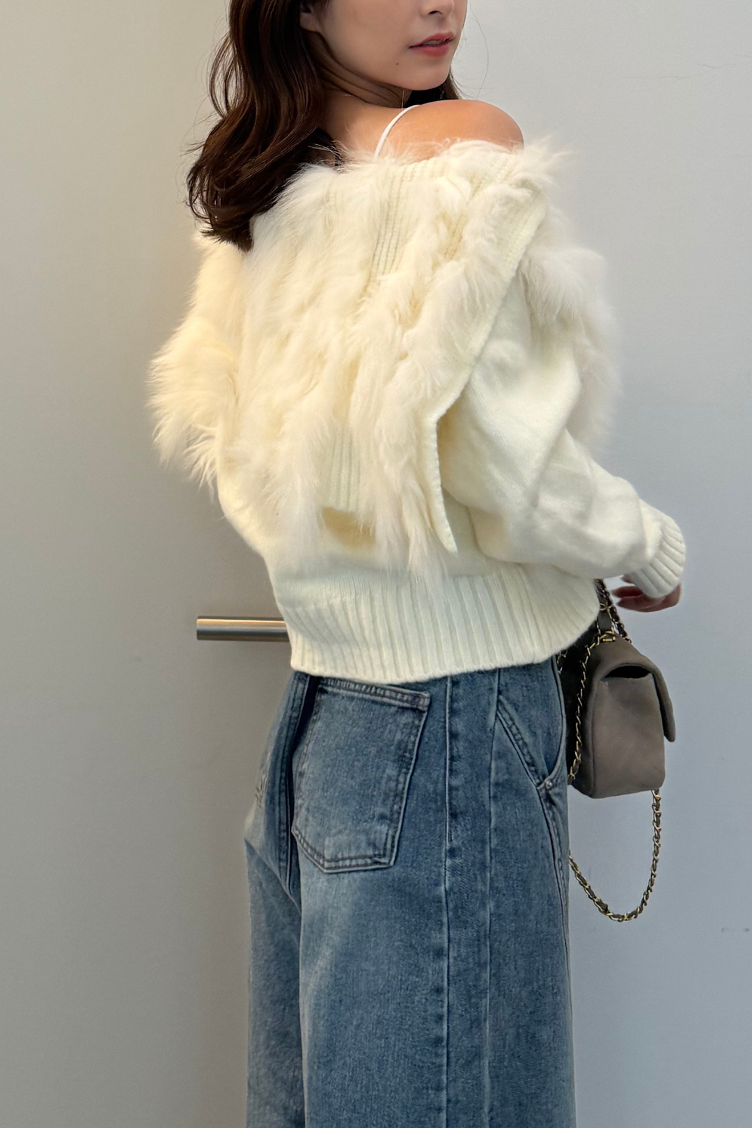 ファージップアップニットカーデ