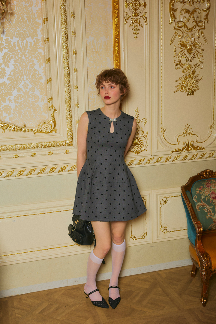 リボンビジュードットワンピ