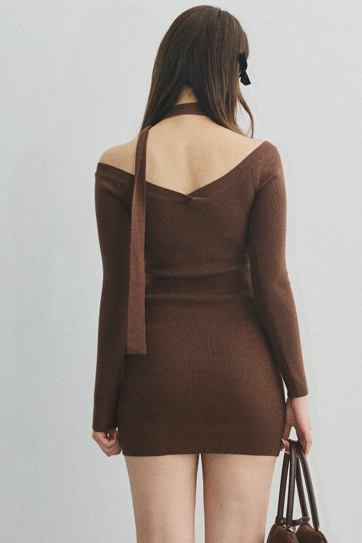 Floral Choker Tight Dress