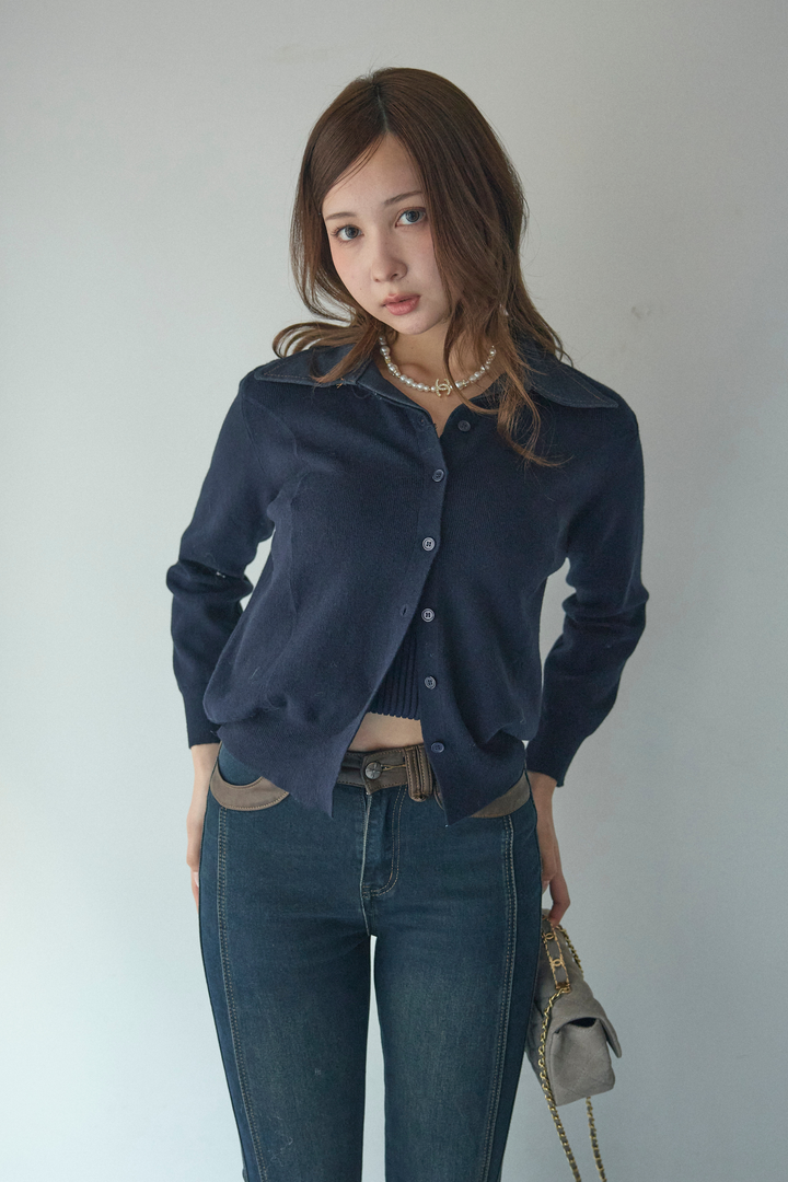 美脚ブラウンウエストデニム