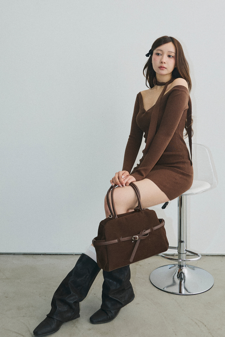 Floral Choker Tight Dress