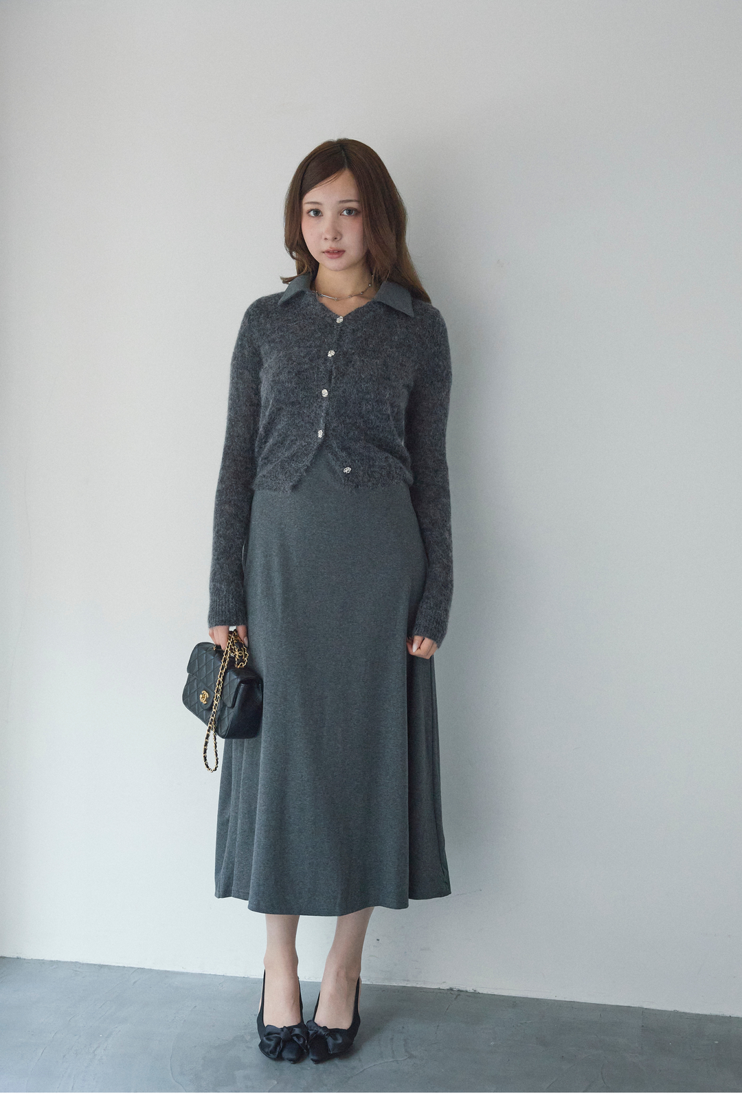 ウールモヘアmixカーディガン