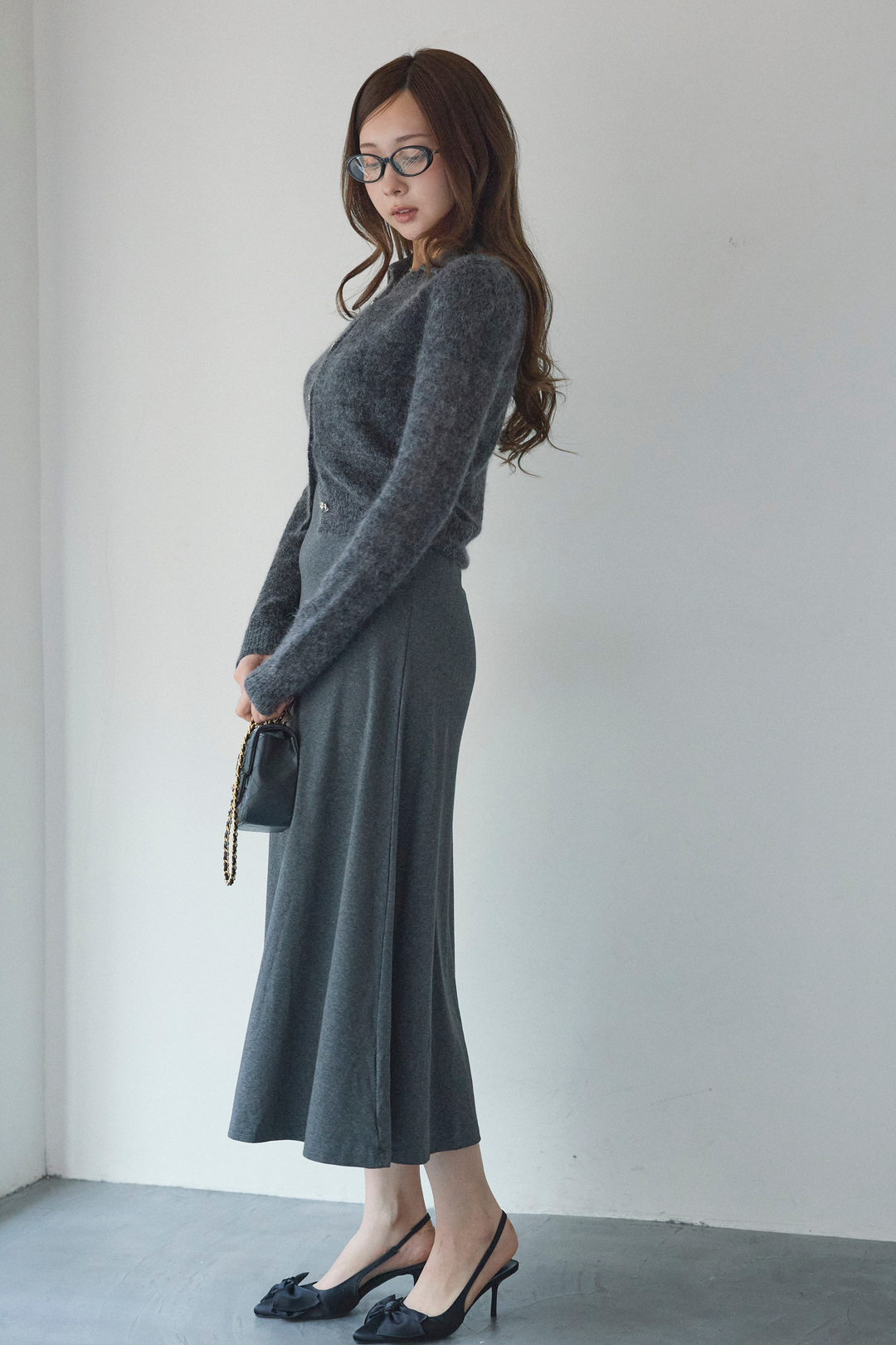 ウールモヘアmixカーディガン