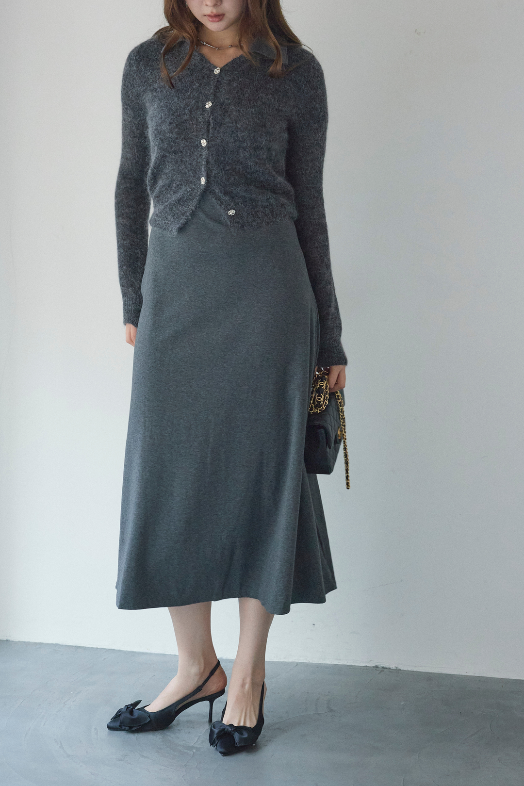 ウールモヘアmixカーディガン