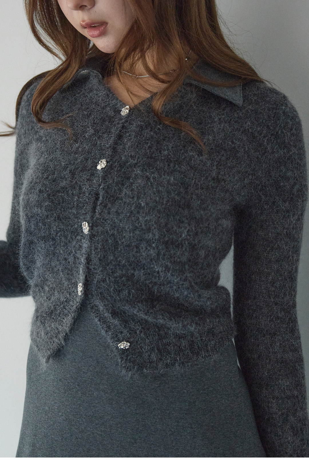 ウールモヘアmixカーディガン