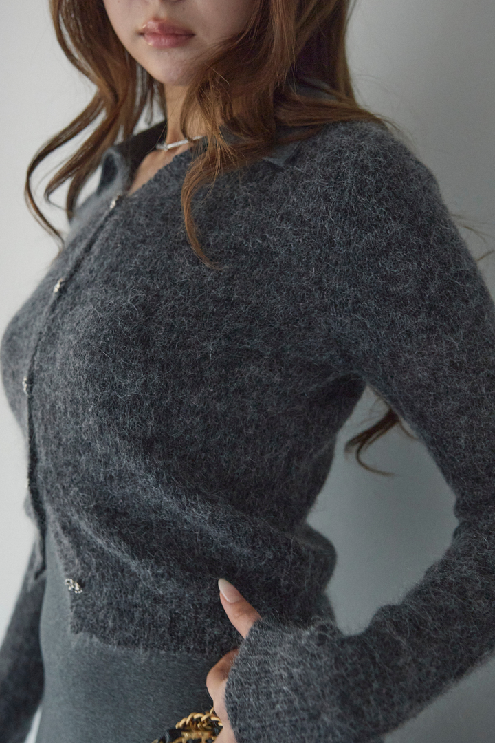 ウールモヘアmixカーディガン