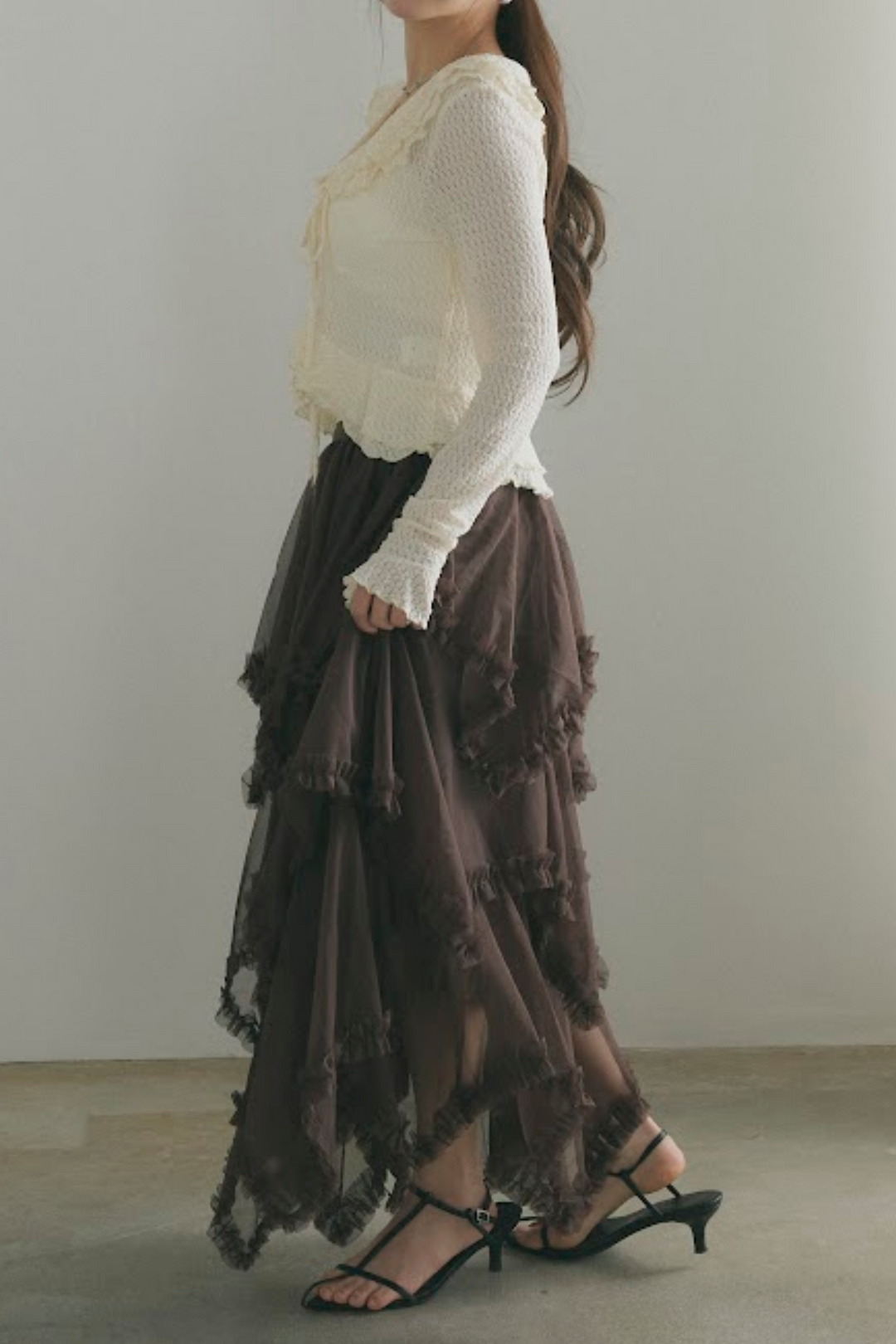 Tulle Tiered Long Skirt