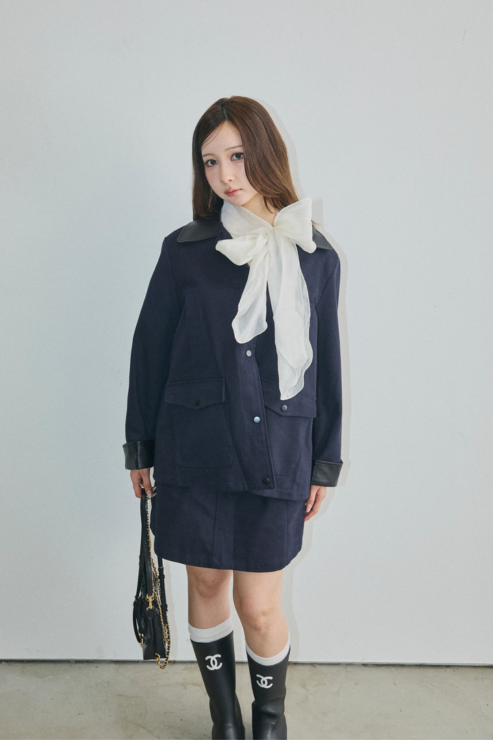 Ponte Leather Jacket Set-up