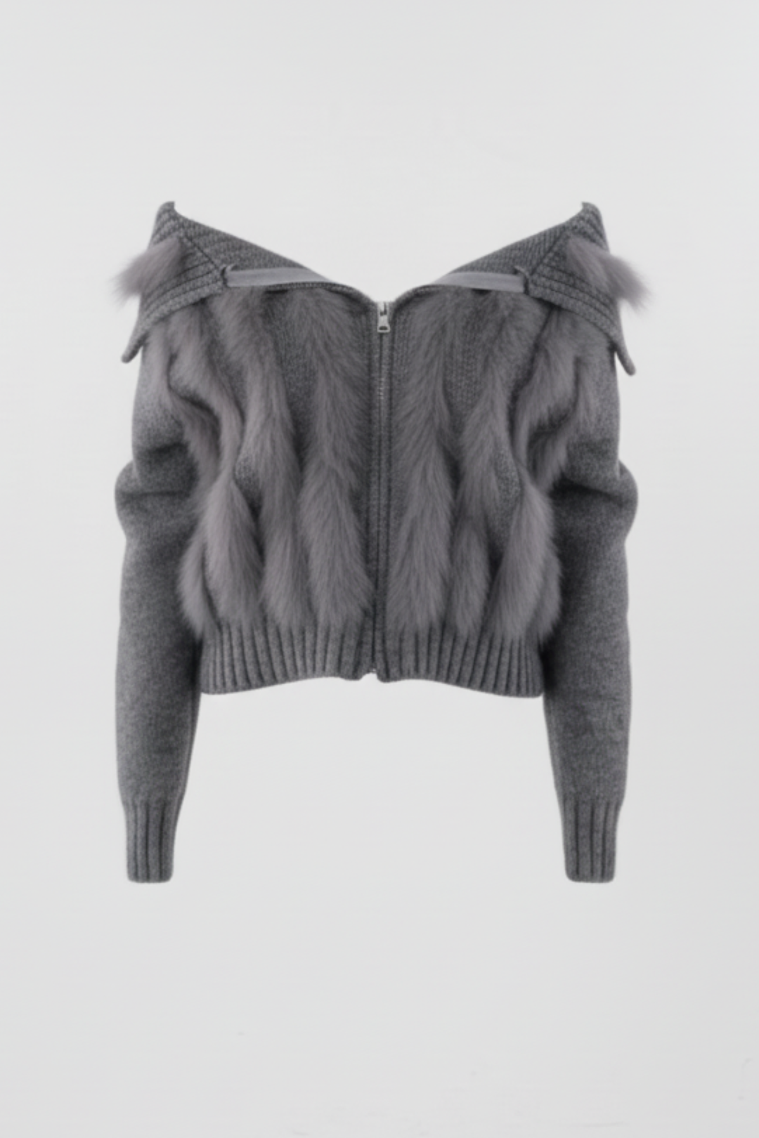 ファージップアップニットカーデ