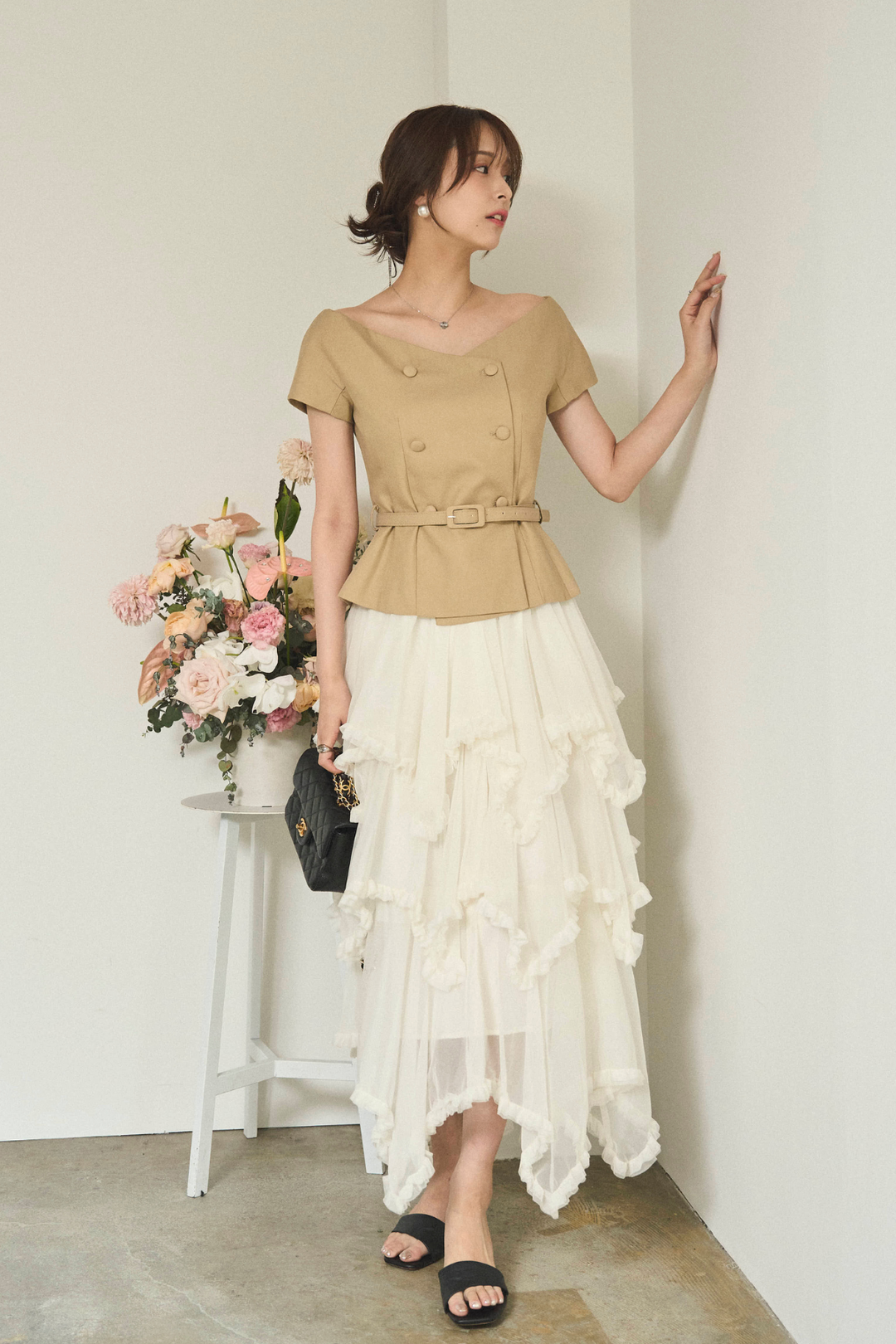 クラッシーベルトペプラムトップス – maison-nua_shop クラッシーベルトペプラムトップス – maison-nua_shop