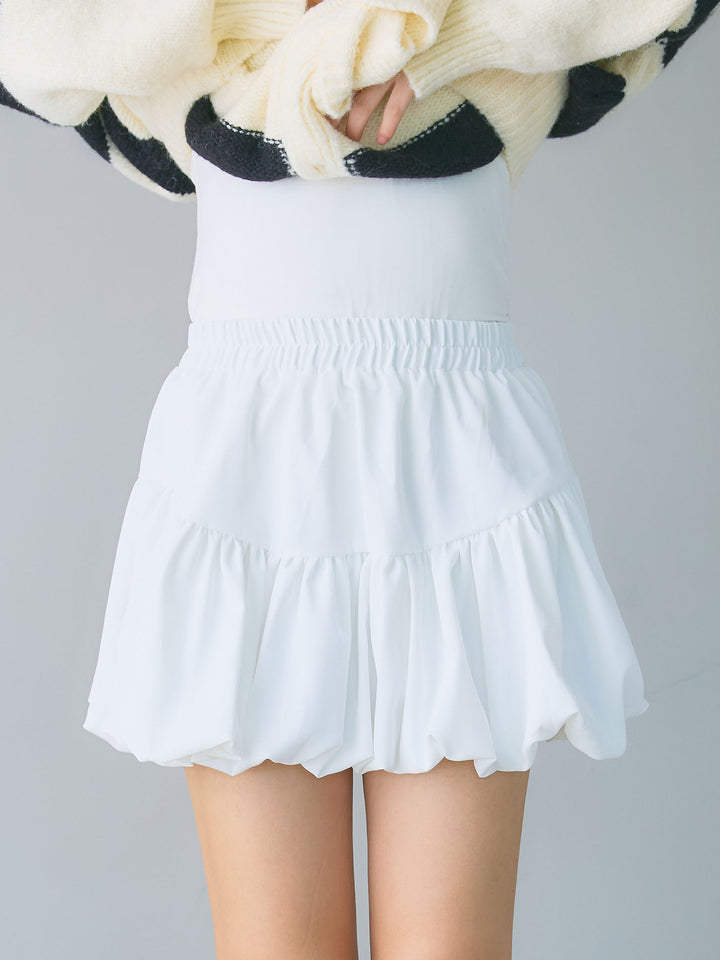 Balloon Miniskirt/WHITE