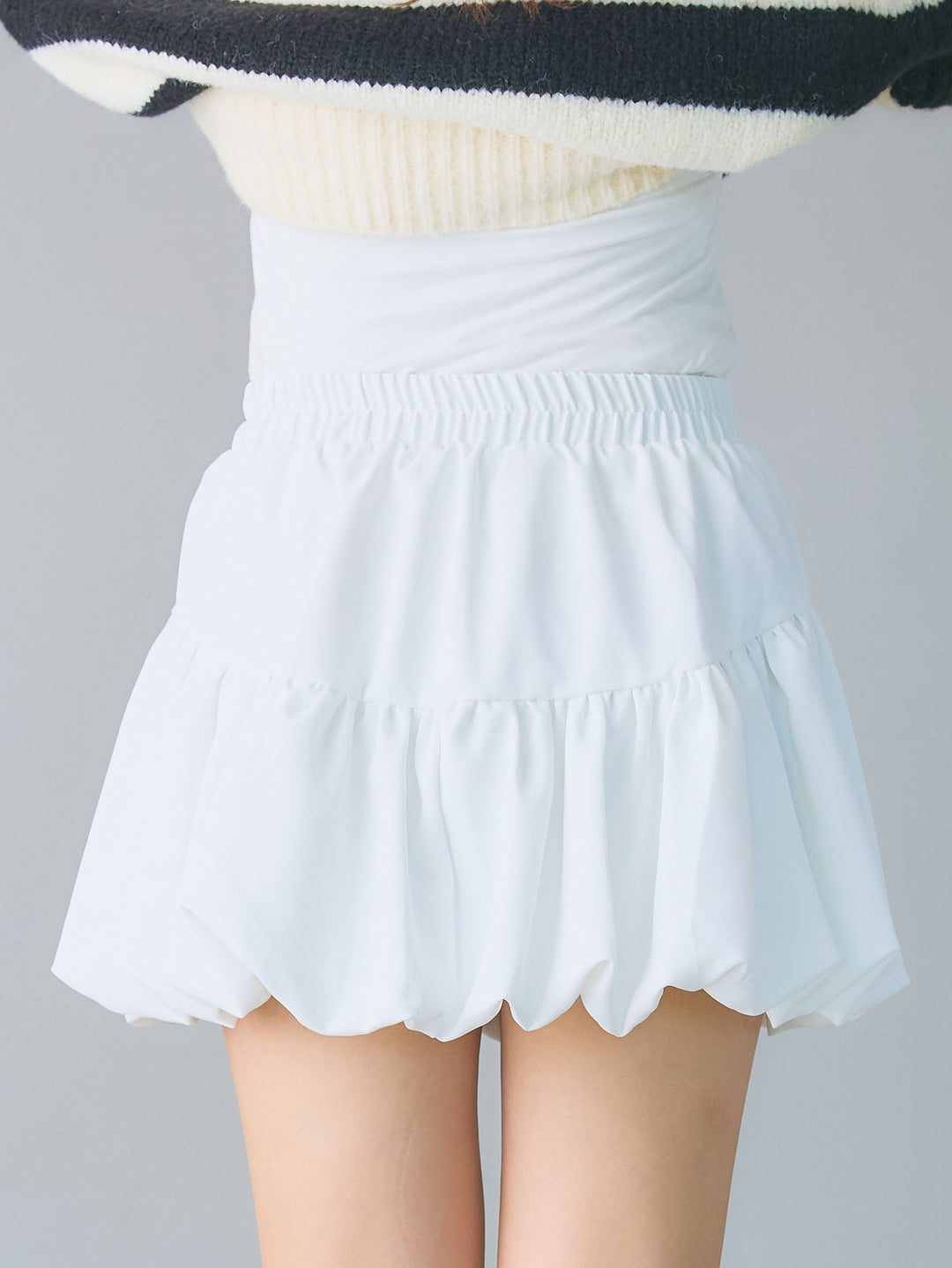 Balloon Miniskirt/WHITE