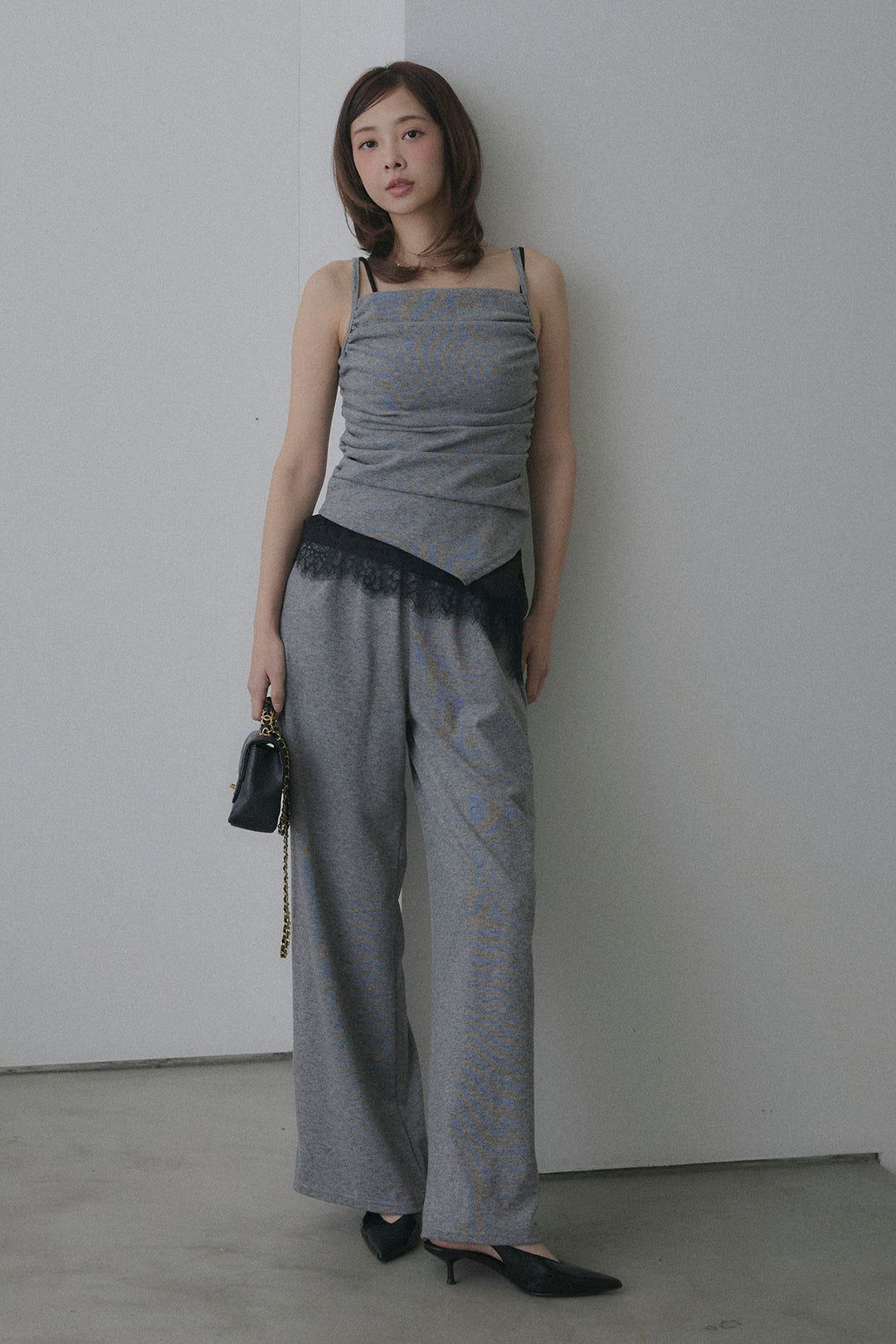 ギャザーキャミ＆カーデ＆パンツ3点セット