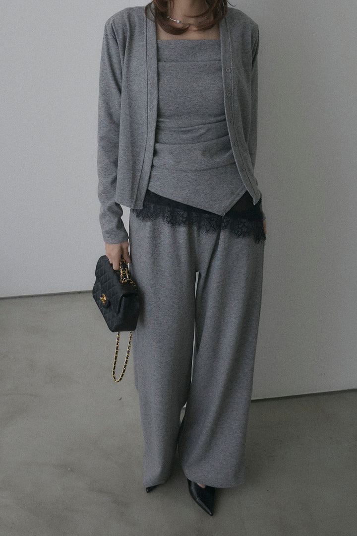 ギャザーキャミ＆カーデ＆パンツ3点セット