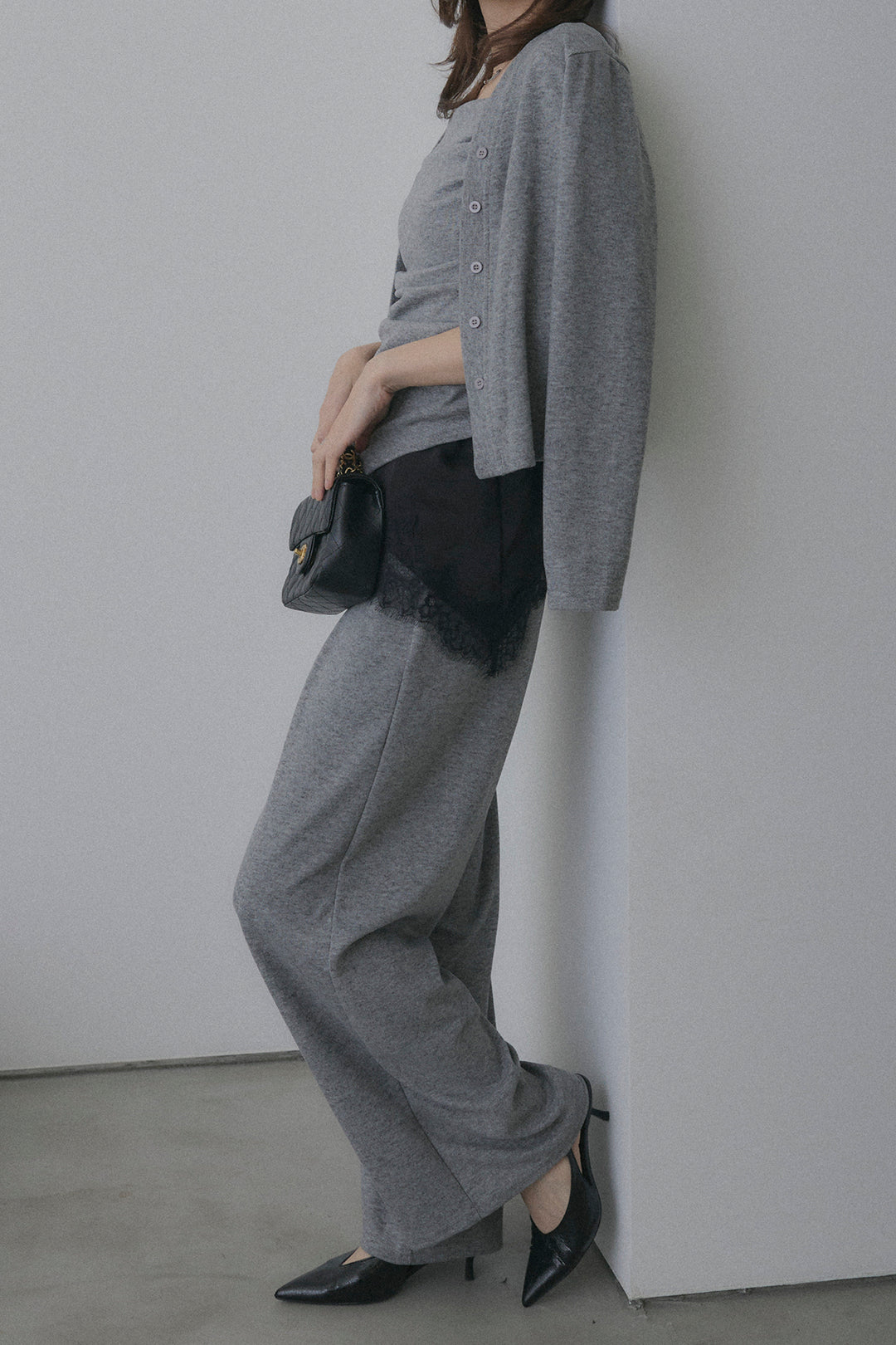 ギャザーキャミ＆カーデ＆パンツ3点セット