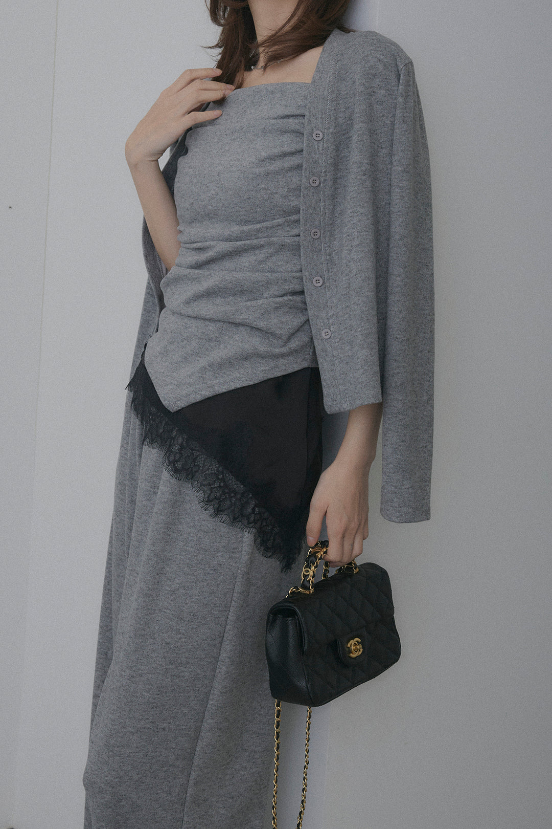 ギャザーキャミ＆カーデ＆パンツ3点セット