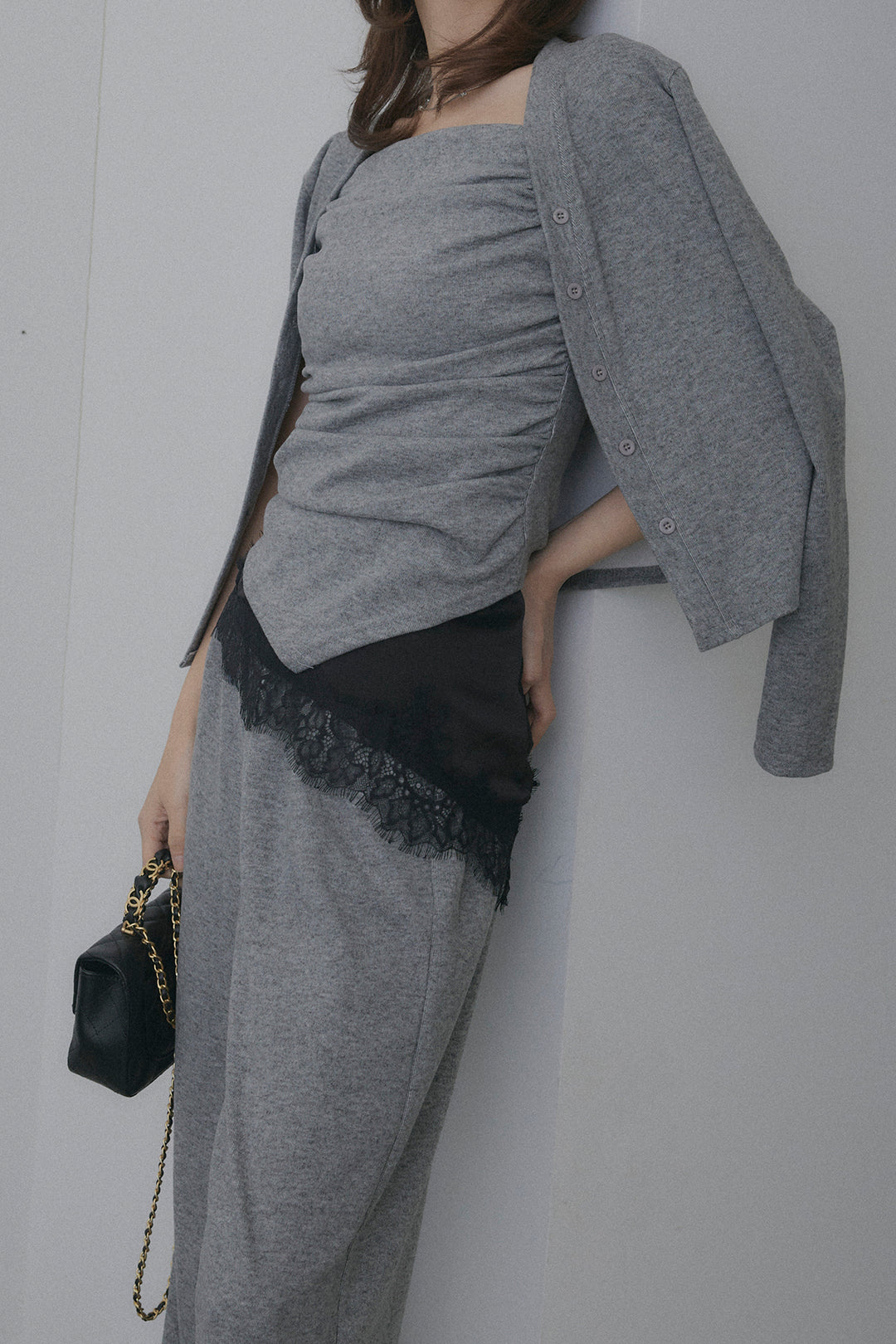 ギャザーキャミ＆カーデ＆パンツ3点セット