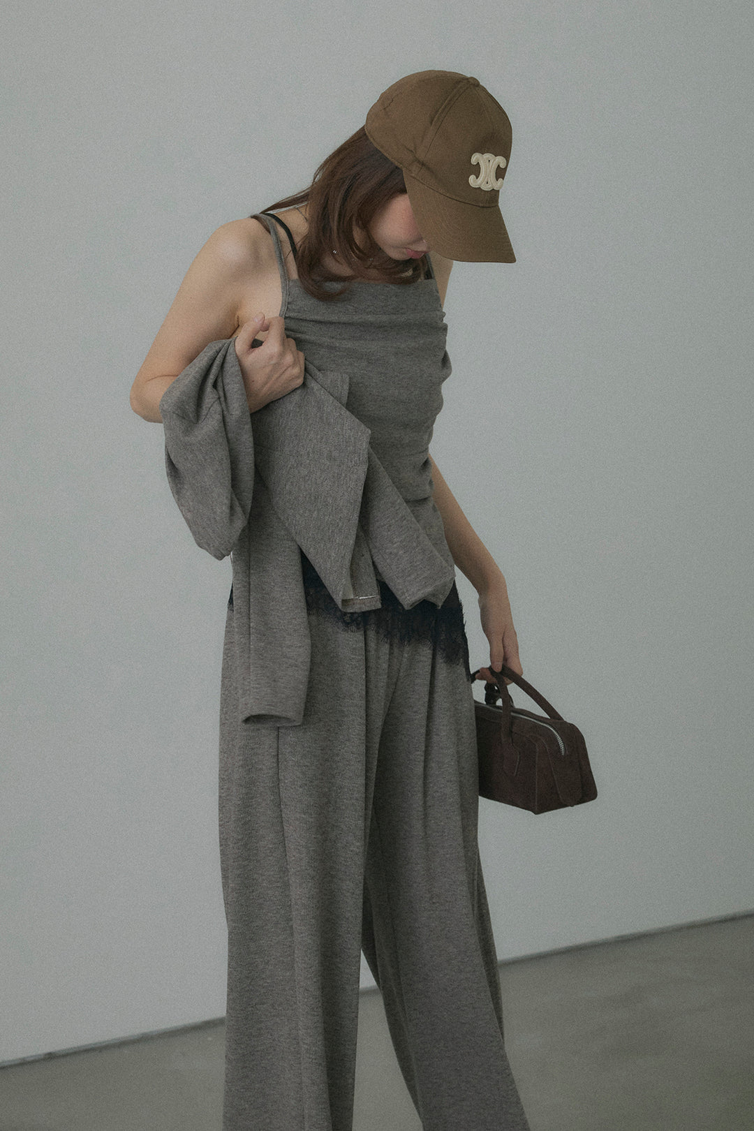 ギャザーキャミ＆カーデ＆パンツ3点セット