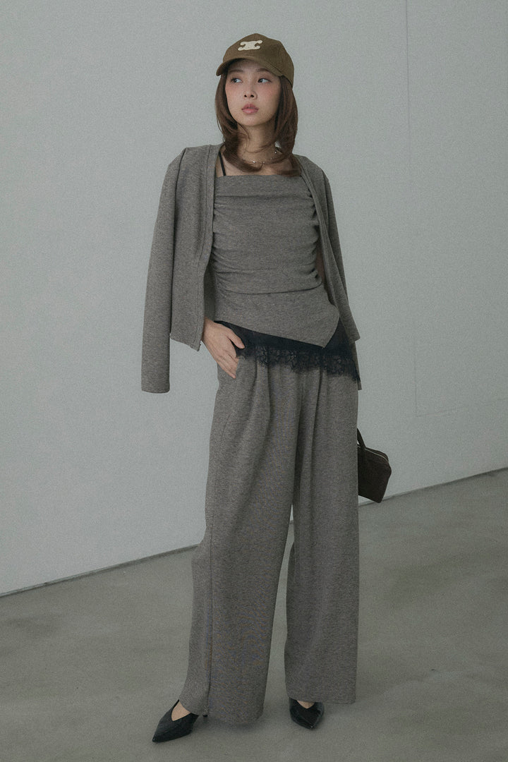 ギャザーキャミ＆カーデ＆パンツ3点セット