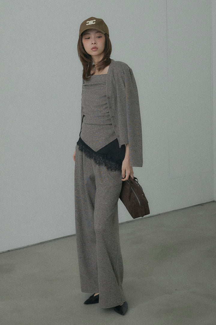 ギャザーキャミ＆カーデ＆パンツ3点セット