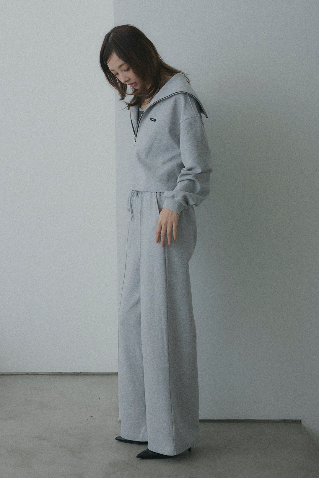 ハーフジップスウェット3点セットアップ(タンク付)