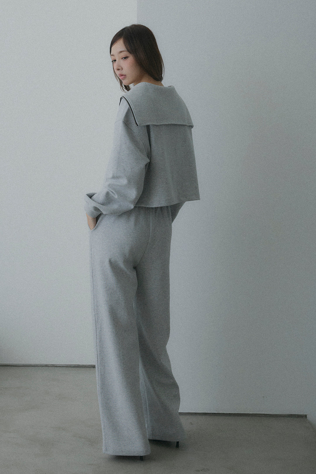 ハーフジップスウェット3点セットアップ(タンク付)