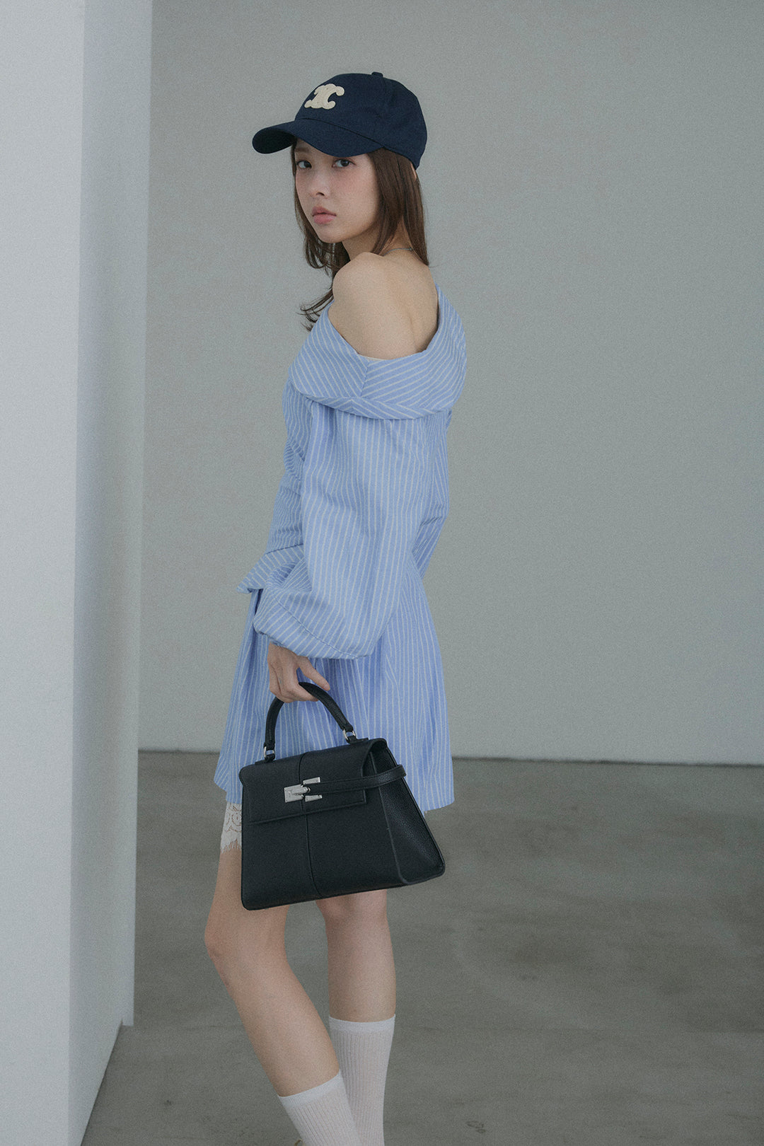 Off-the-Shoulder Draped Ruffle Dress