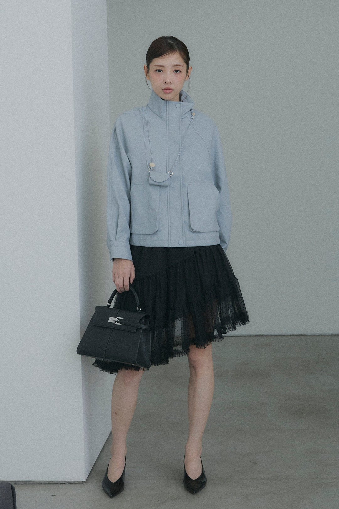 ドットシアーアシンメトリースカート