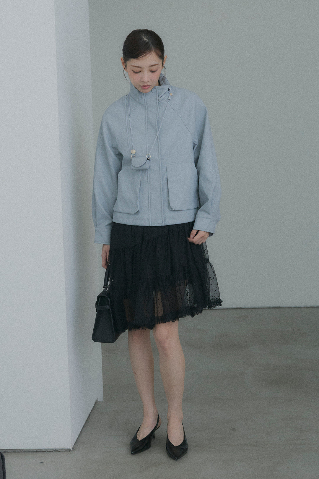 ドットシアーアシンメトリースカート