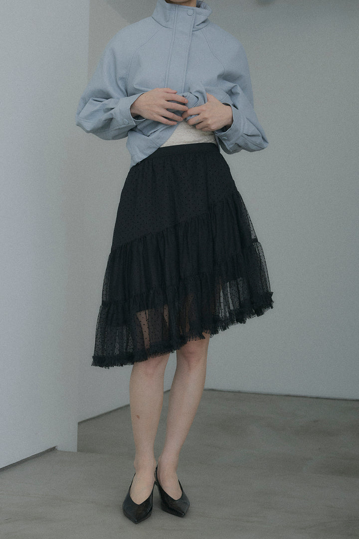 ドットシアーアシンメトリースカート