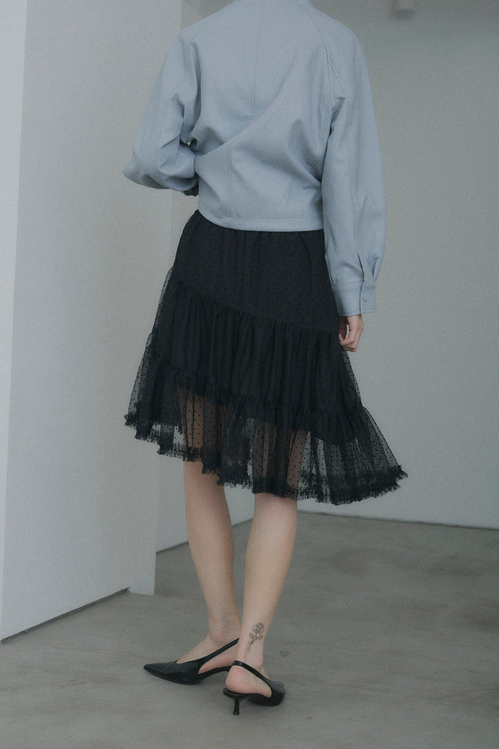ドットシアーアシンメトリースカート