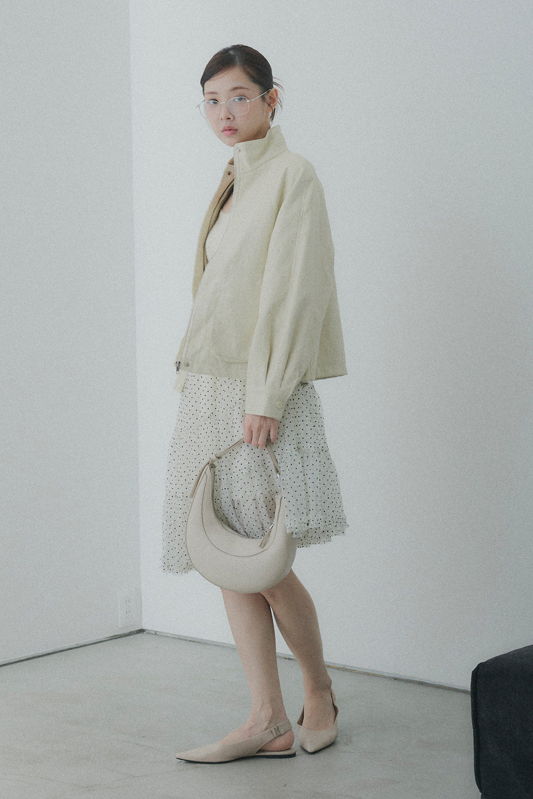 ドットシアーアシンメトリースカート