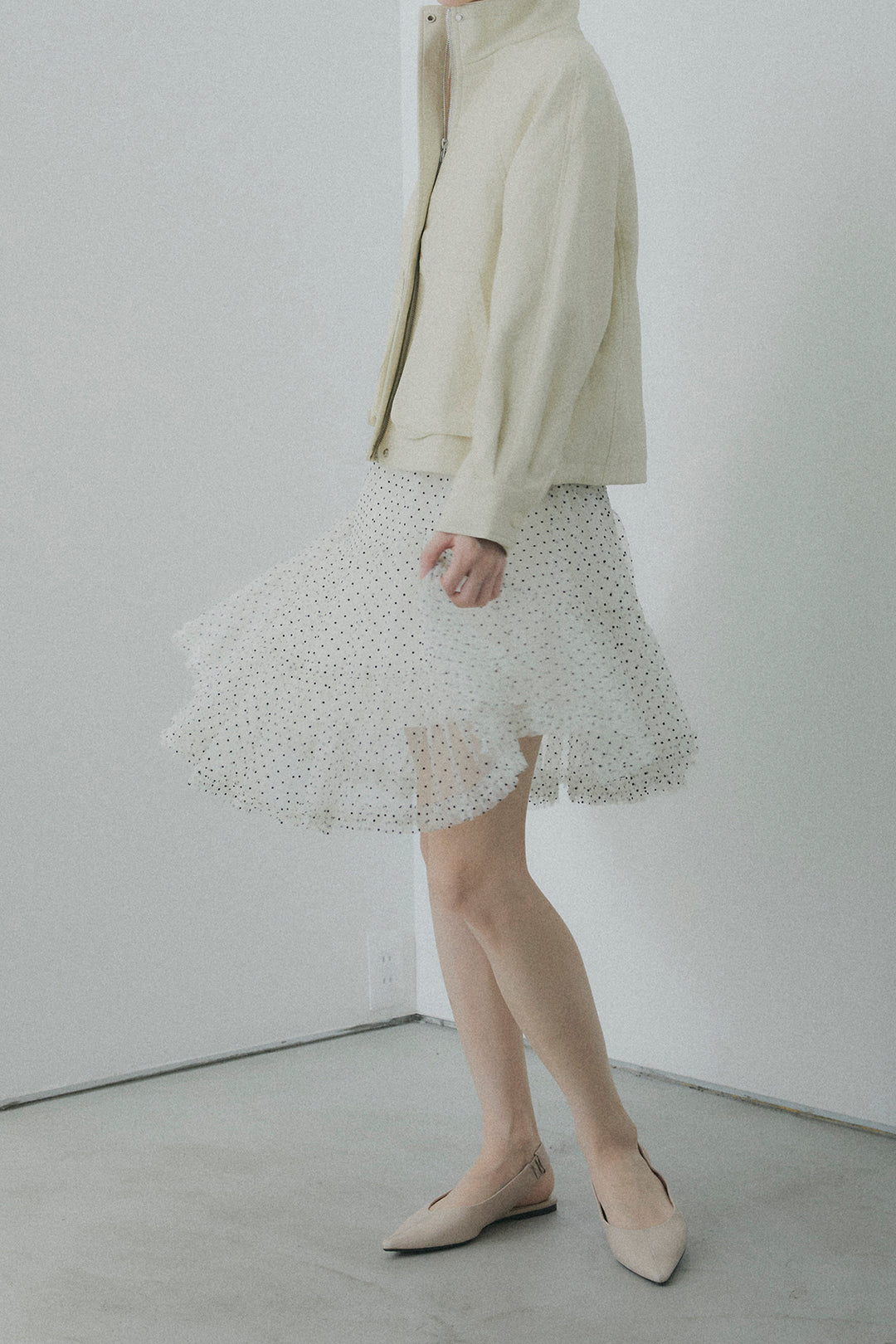 ドットシアーアシンメトリースカート