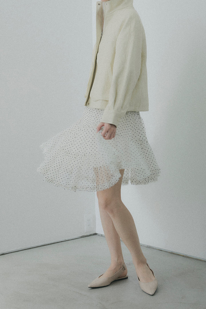 ドットシアーアシンメトリースカート