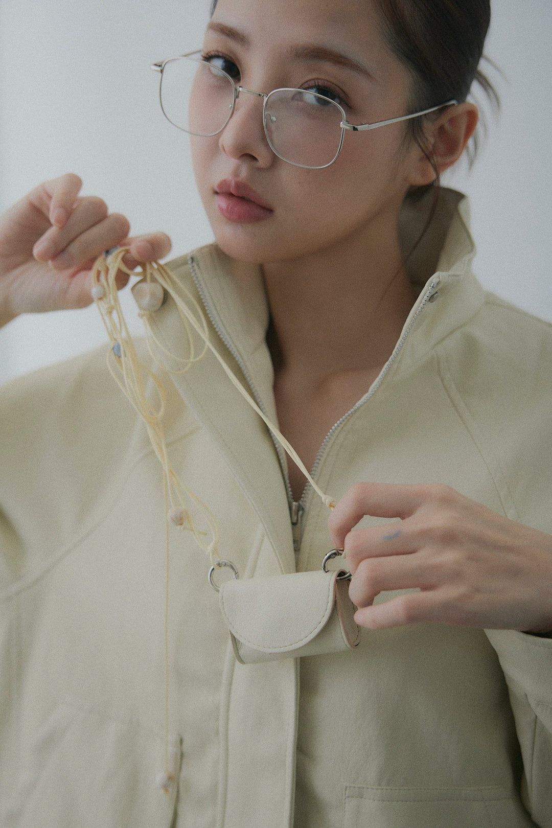 カラーレザーブルゾン(リップケース付)